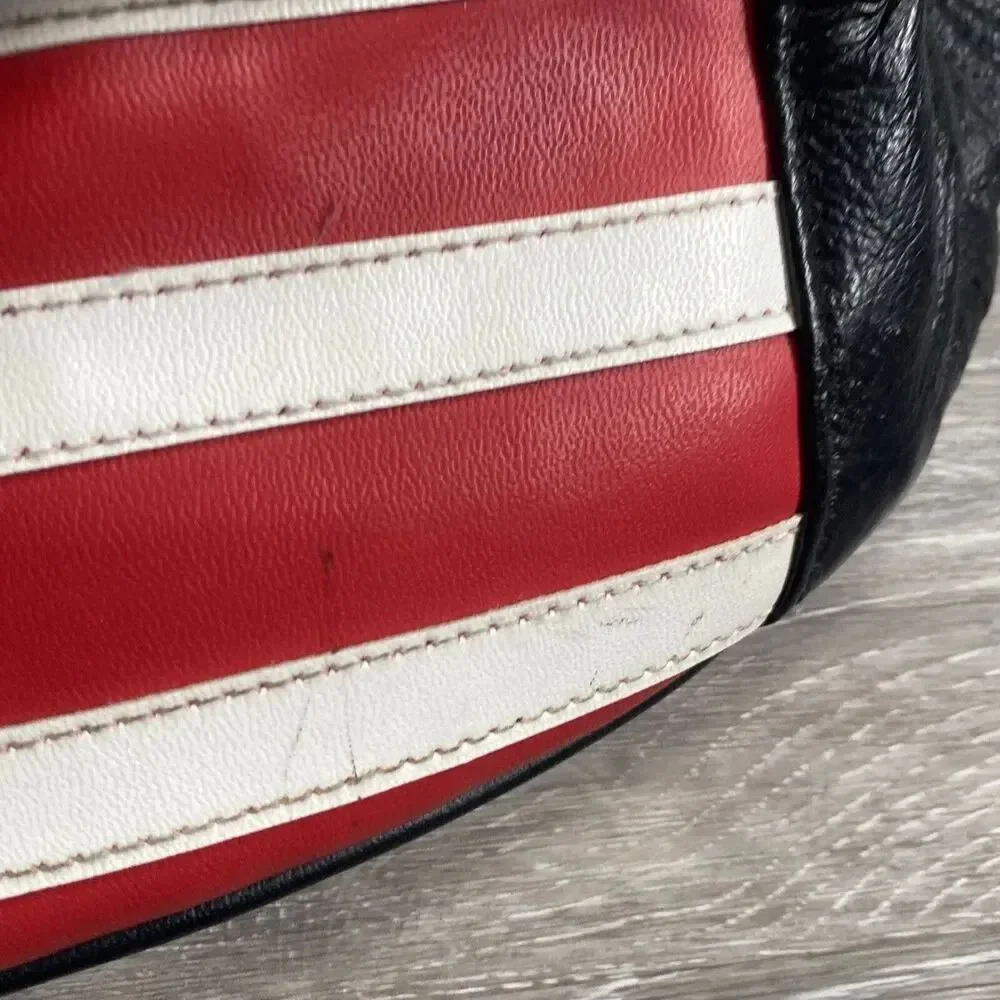 Leather American Flag Crossbody Bag Fanny Pack Satch USA